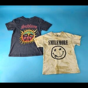Sublime Children / Kids Size 6/7 Sun T Shirt Smile More Size 6  T Shirt Lot Of 2